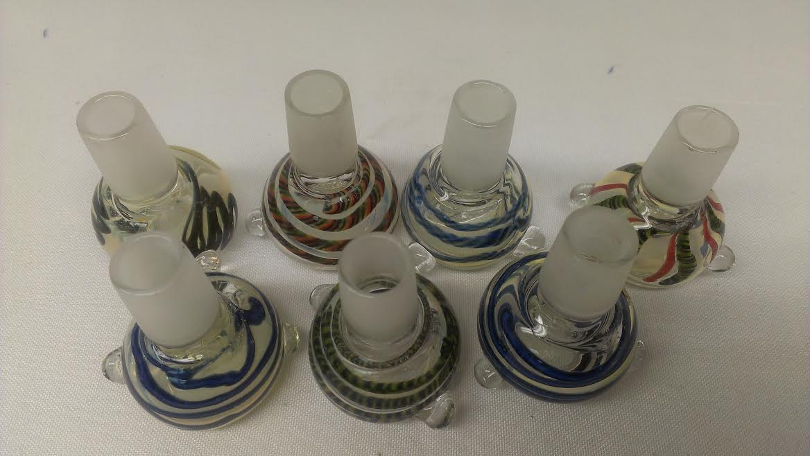 10 PK. 19mm Male-Color Glass on Glass Bowl #19CB10